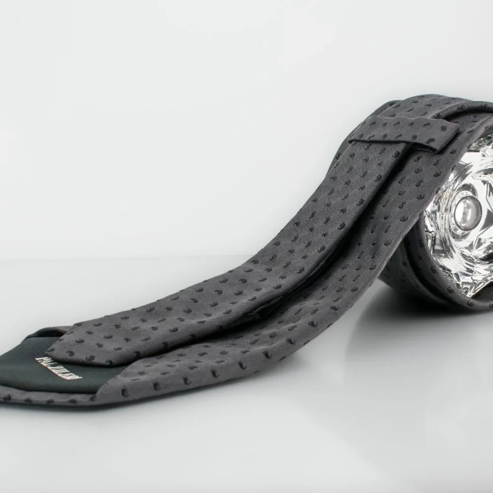 PAL ZILERI 100% Silk Tie | Gray with Black Accents | Designer Menswear